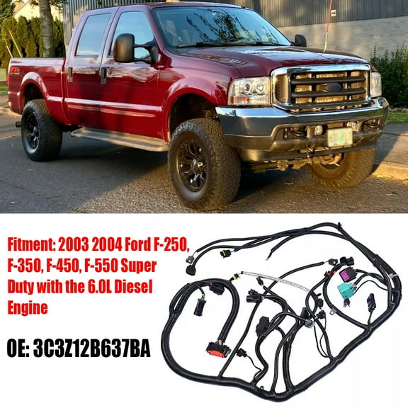 Engine Wiring Harness Fits Ford Super Duty F250 F350 6.0L 2003 2004 OE：3C3Z12B637BA