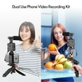 thumbnail image 5 of Andoer Phone Vlog Video Kit with Table Tripod Phone Holder with Cold Shoe Microphone LED Video Light Remote Shutter, 5 of 7
