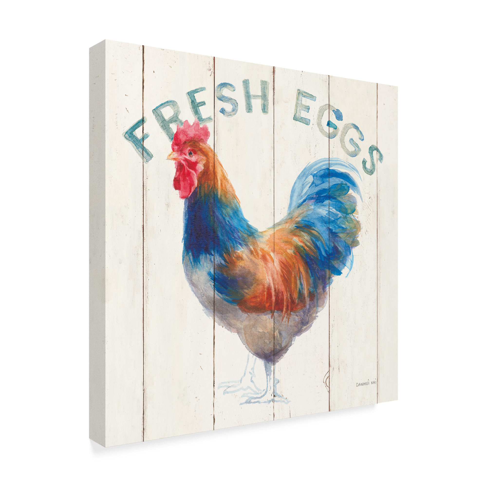 Trademark Fine Art 'Fresh Eggs Hen' Canvas Art by Danhui Nai