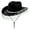 Black, variant on HUANLEDASH Cowgirl Hat Rhinestone Tassel Decor Country Music Party Headwear Wide Brim Felt Hat Western Cowboy Cap with Belt Buckle for Parties And Festivals