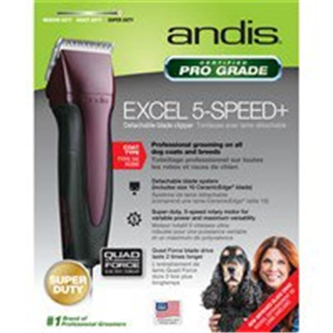 Andis 65455 Excel 5 Speed Clipper with 10 Blade Burgundy Pack of 6 Walmart