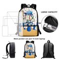 thumbnail image 6 of Yuyamidu Baseball Kids Backpacks for Boys Ice Cream School Backpack Polyester Schoolbags with Bottle Side Pockets, Students Supplies Teen Girls School Bookbag, 6 of 6