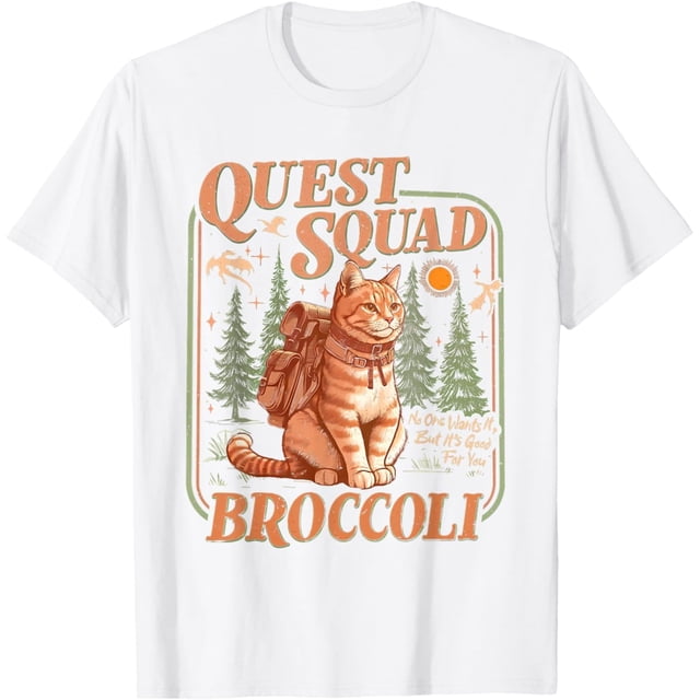 Quest Fantasy Squad Brócoli Kitten Funny Cat Camiseta