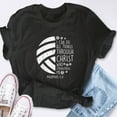 thumbnail image 4 of EcoLoom Volleyball I Can Do Things Bible Verse God Jesus Short Sleeve Unisex T Shirt, 4 of 6