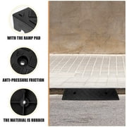 Supvox Anti-Scratch Black Plastic Car Curb Ramp, Ideal for Driveways, Garages