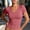 16-Watermelon Red, variant on Women's V Neck Short Sleeve T-Shirt Slim Fit Lightweight Stretchy Breathable Fitted Casual Layering Tee Top 06-Light Gray S