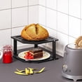Bamboo Corner Shelf,2 Tier Plate Organizer for Cabinet and Countertop ...