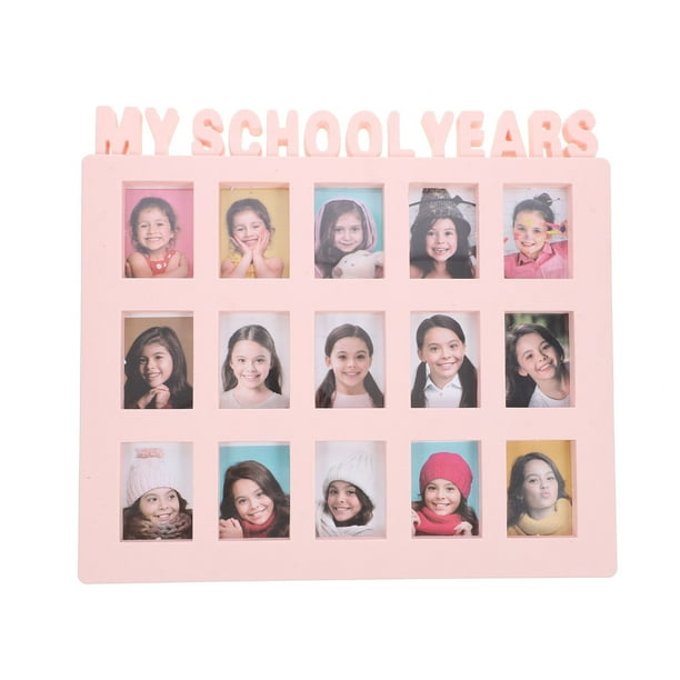 ColoMX Marco de fotos de años escolares - Marco de fotos escolares - Exhibe fotos - Regalos de graduación - Recuerdos para niños y niñas