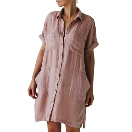 

Niuer Nightgowns for Womens Casual Sleep Shirt Dress V Neck Loose Pajama Dress Loungewear Sleepwear Summer Tshirt Dress