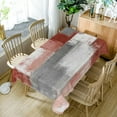 thumbnail image 5 of 60x84inches Red and Grey Tablecloth Abstract Painting Grunge Style Fabric Modern Art Table Cloth Spill Proof and Waterproof Rectangle Table Cover for Kitchen Dining Room Banquet Party Decor, 5 of 7