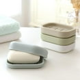thumbnail image 6 of 4 Pack Plastic Soap Dish, Soap Container, Double Layer Draining Soap Holder for Shower, Bathroom or Kitchen, 6 of 6