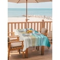 thumbnail image 2 of Outdoor Tablecloth with Umbrella Hole for Patio/Picnic/Party/Camping, Turquoise Summer Beach Coastal Waterproof Table Cloth Rectangle Table Cover Washable, Nautical Beige Seaside (54"x 80"), 2 of 8