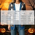 thumbnail image 3 of Enjoytime Women Cardigan Halloween Print Denim Patchwork Long Sleeve Jacket Button Down Oversized Fall Winter Outerwear, 3 of 6
