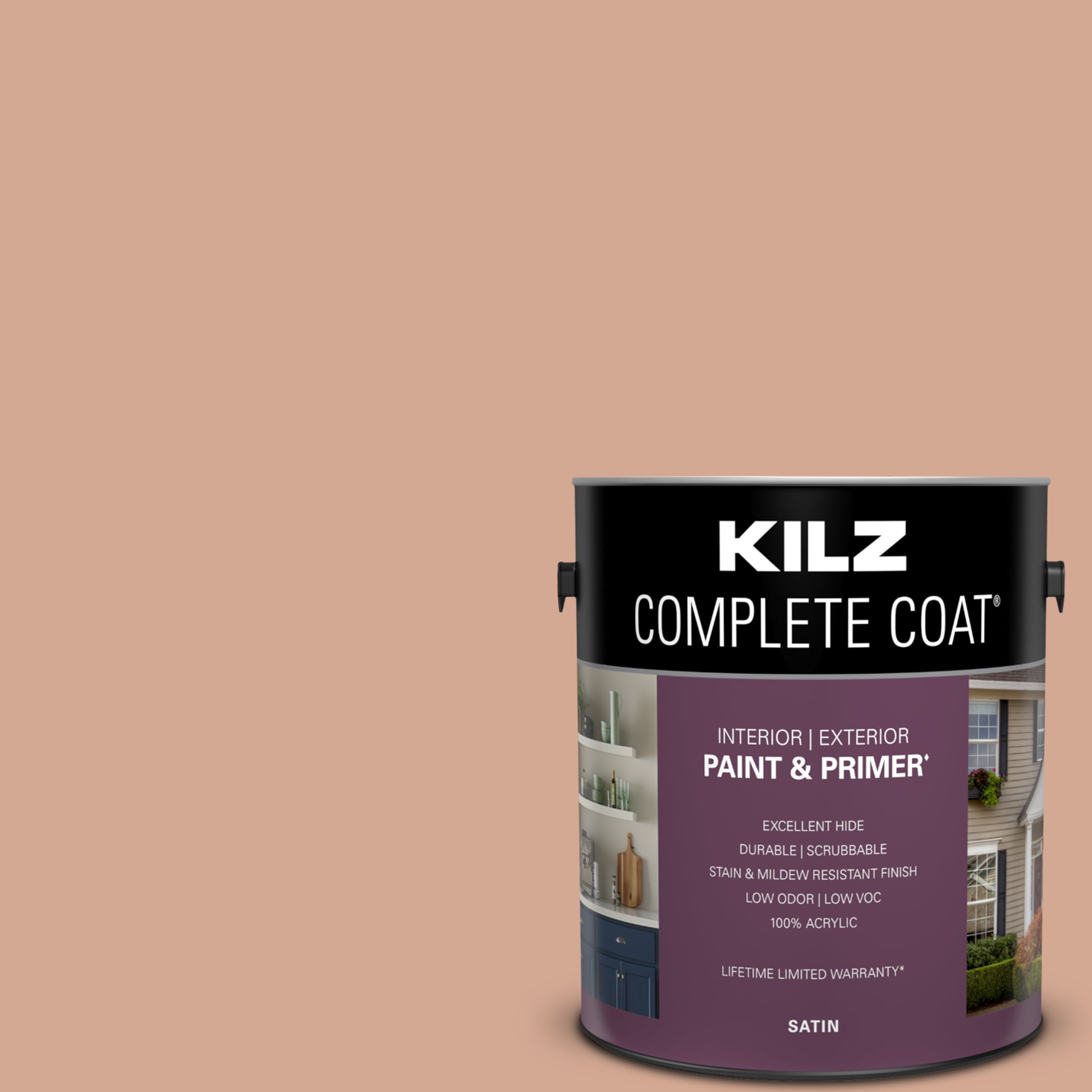 Tan Blush, KILZ Complete Coat Interior/Exterior Paint & Primer, 1 Gallon #LB230-01
