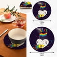 thumbnail image 2 of SKYSONIC 2 pcs Valentines Universe Spaceship Pot Holders Trivets, Heat Resistant Trivets,Proud of Love LGBT Cotton Thread Weave Mats for Hot Pads Pans Pot Bowl Teapot, 2 of 7