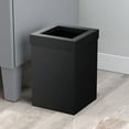 thumbnail image 2 of Gatco Elevate Stainless Steel 3 Gallon Square Wastebasket, Matte Black, 2 of 5