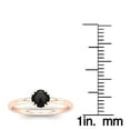 thumbnail image 5 of SuperJeweler 1/2 Carat Rose Cut Black Diamond Solitaire Engagement Ring In 14 Karat Rose Gold For Women, 5 of 6