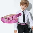 thumbnail image 2 of JAKANYQ Toddler Child Boys Belts For Jeans Dresses Pants Girls Leather Waist Belt With Buckle Pink One Size, 2 of 4