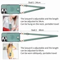 thumbnail image 6 of ZHaobin Crossbody Lanyard Zipper Leather Wallet Case Phone Cover for iPhone 16 14 11 12 13 15 Pro Max Magnetic Card Slot Holder Shell (For iPhone 14 Pro,Pink), 6 of 7