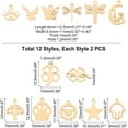 thumbnail image 4 of 1 box 304 Stainless Steel Charms Laser Cut Mixed Shapes Golden 24pcs/box, 4 of 6