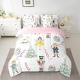 thumbnail image 2 of Homewish Bowtie Xmas Tree 7-Piece Twin Bedding Set,Nutcracker Elf Unicorn,Ultra Soft Reversible Decor For Teens, 2 of 8