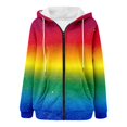 thumbnail image 4 of Womens Rainbow Zip Up Hoodies 2026 Y2K Casual Cozy Sweatshirt Long Sleeve Drawstring Pullover Casual Track Jackets with Pockets Multicolour S-5XL, 4 of 5