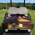 thumbnail image 2 of Whosucclay Palm Tree Sunset Design Foldable Golf Cart Seat Covers, Soft and Comfortable 4 Pockets for Club Car Ezgo TXT RXV Anti-Scratch, 2 of 9