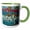 Green/White, variant on 3drose, Wall Element, 11oz Two-tone Yellow Mug