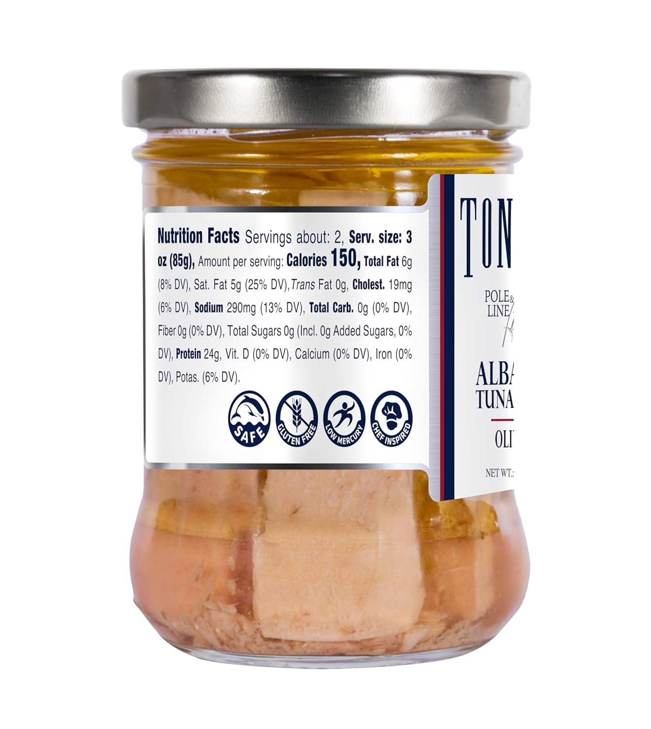 (Pack of 6) Tonnino Albacore Tuna Fillets in Olive Oil, 6.3 oz