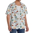 thumbnail image 2 of KLL Ragonfly And Ladybug Print Men's Shirt Short Sleeve Button Down Summer Cuba Beach Shirts- Large, 2 of 5