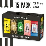 Goose Island Flight Pack Craft Beer Variety Pack, 15 Pack Beer, 12 fl oz Aluminum Cans, 7% ABV