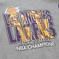 thumbnail image 7 of Men's Mitchell & Ness Heather Gray Los Angeles Lakers Hardwood Classics All Over 4.0 Pullover Sweatshirt, 7 of 7