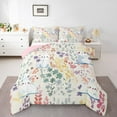 thumbnail image 2 of Kawaii Rabbit Bedding Set Twin Size,Cartoon Bunny Floral Comforter Set,Cute Colorful Flower Quilt Bed Set Animal Print Flowers Down Comforter with 1 Pillowcase, 2 of 7