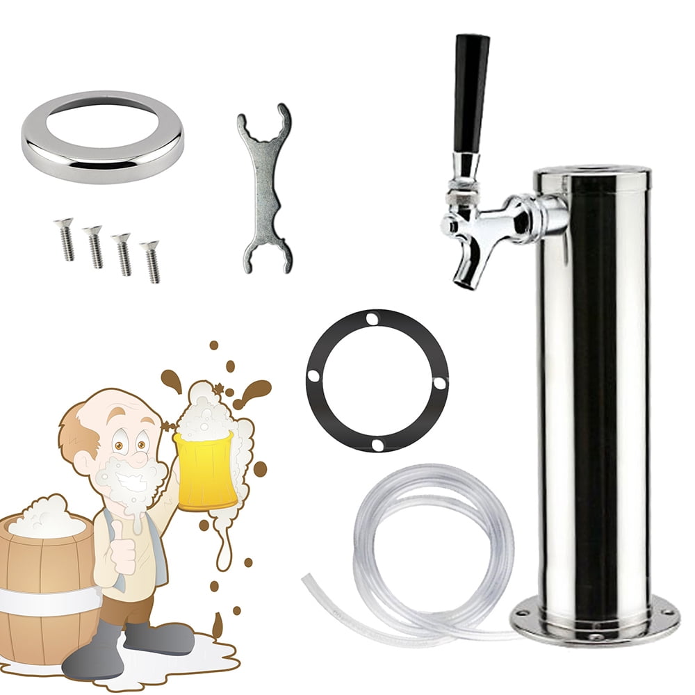 Miumaeov Beer Tower Dispenser Beer Faucet Draft Beer Tower Tap Dispenser Stainless Steel Beer Tap for Home Brewing Beer Kegging Bar Party