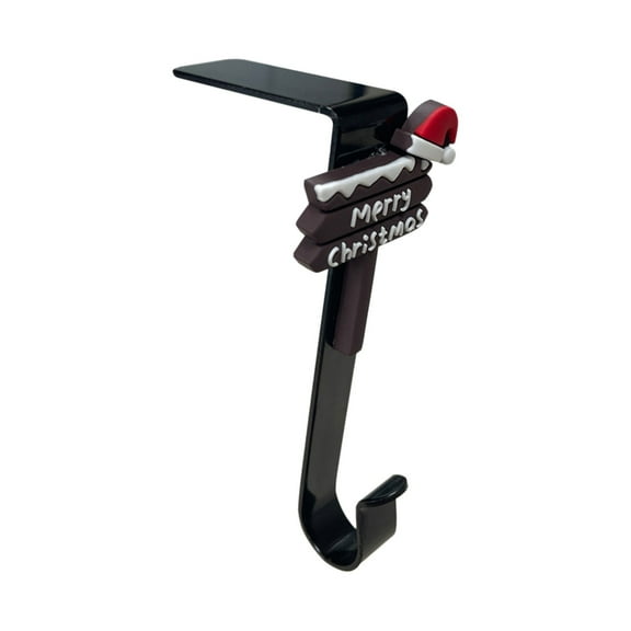 Christmas Stocking Hooks, Holiday Fireplace Hooks, Right Angle Long Stockings-Shaped Hooks with No Nails Or Glue Needed, Glossy J-Shaped Durable Alloy Decorative Hooks for Festive Home Decor