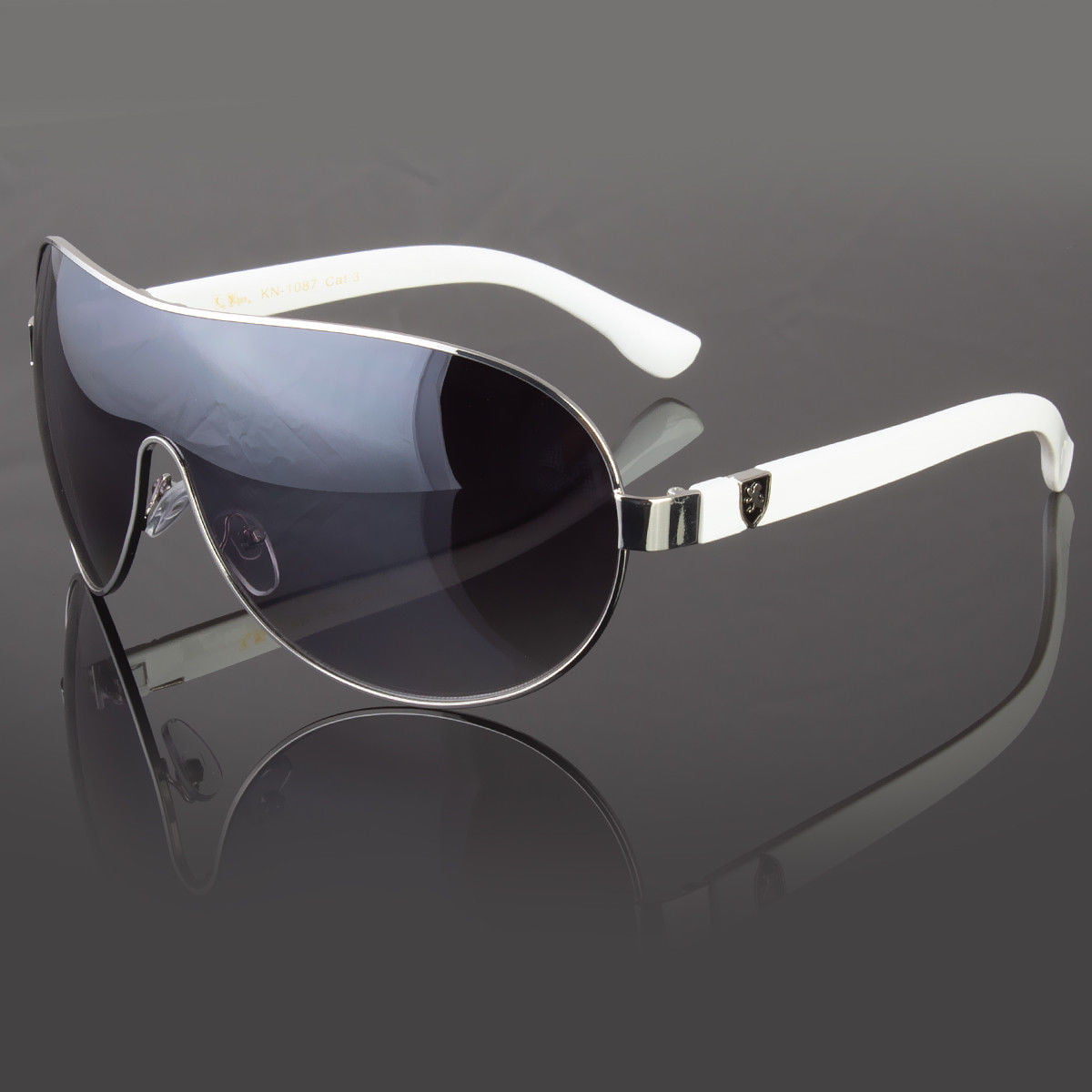 Khan Mens Youth Retro Fashion Sport Square Aviator Sunglasses Black Blue White 
