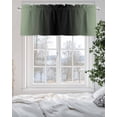 thumbnail image 5 of Sage Green Valances for Windows and Black Gradient Valance Rod Pocket Light Filtering Short Window Treatments Curtains for Kitchen Bathroom Living Room Bedroom, 1 Panel, 60 x 18 Inch, 5 of 7