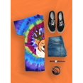thumbnail image 3 of Happy Corgi Reindeer Antlers Tie Dye Spiral Men -Image by Shutterstock, Male Small, 3 of 4