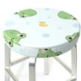 thumbnail image 3 of Lsque Kawaii Frogs Round Bar chair cushion covers Velvet Fabric Premium Comfort Protects from Scratches and Stains for 14-17 Inch Chair- 12 inch, 3 of 7