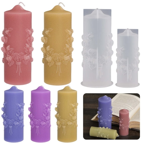 Molde de pegamento de gota de cristal | Molde de adorno cilíndrico para manualidades de yeso y velas de aromaterapia de bricolaje | Calidad estable | Desmoldeo fácil | Reutilizable | Idea de regalo