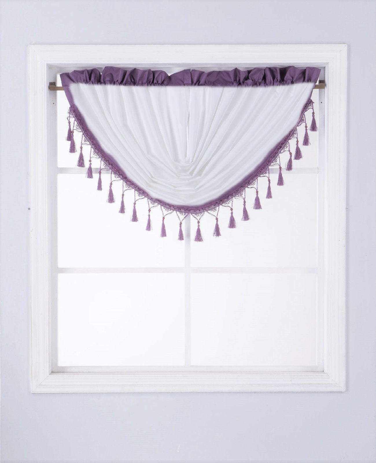 Kids & Teens Rod Pocket Window Curtain Panels OR Valance Purple Princess Crown 