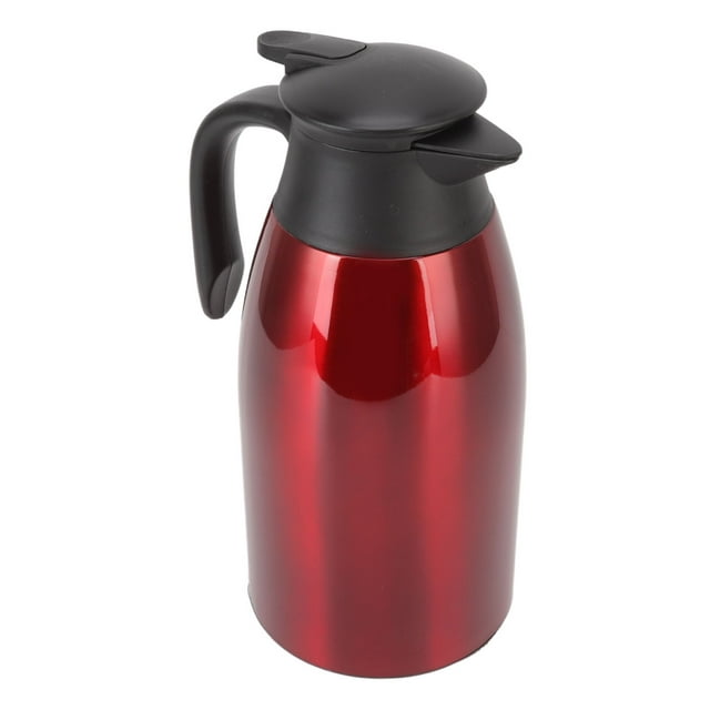 Café, Capacité de 2L, Acier Inoxydable 304 Thermique, Verrouillage de la Température 24 Heures, Isolé sous Vide avec Couvercle Étanche et Poignée Portable pour Café, Thé, Boissons