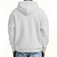 thumbnail image 4 of Eryao Mens Hoodies with Flap Pockets Oversized Long Sleeve Drawstring Sweatshirts Casual Waffle Knit Pullover Tops,White,XXXXL, 4 of 8