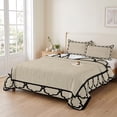 Art Frame 3 Piece Quilt Bedding Set with 2 Pillow Shams, Geometric ...