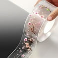 thumbnail image 6 of Huepoe Waterproof Transparent Flower Adhesive Tape, Flexible PVC Caulk Tape for Sealing Corners, Seams, Bathtub, Kitchen Countertop (118" x 1.65"), 6 of 7