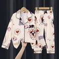 thumbnail image 3 of Pijama Kawaii Sanrio My Melody Kuromi Cinnamoroll para niños, ropa de dormir informal de algodón, cárdigan fino de dibujos animados, Y2k, manga larga, 3 of 4