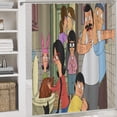 thumbnail image 5 of Bob's Burgers 4 Pcs Shower Curtain Set Bathroom Sets Shower Curtain with 12 Hooks Bathroom Decor with Rugs Bath Accessories with Mats Toilet Lid Cover, 5 of 8