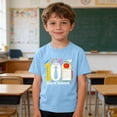 thumbnail image 2 of Riecok 100 Days of School Shirt Kids Girls Crewneck Celebration Tees Funny Colorful Printed Short Sleeve Tops, 2 of 8
