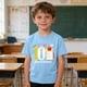 thumbnail image 1 of Blusas y camisas de manga corta con cuello redondo para niños y niñas, camisetas gráficas de manga corta, blusas con estampados bonitos para la temporada escolar., 1 of 9
