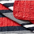 thumbnail image 5 of All American Collection 2pc Modern Contemporary Soft Comfy Bedroom Bedspread Quilt Set (Red/Navy, Twin), 5 of 11